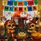 Day of the Dead Decorations, Dia De Los Muertos Decorations(Colorful)5.9"L x 5.7"W
